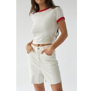 NWT BDG ‘90s High Rise Long Inseam Raw Hem Denim Shorts